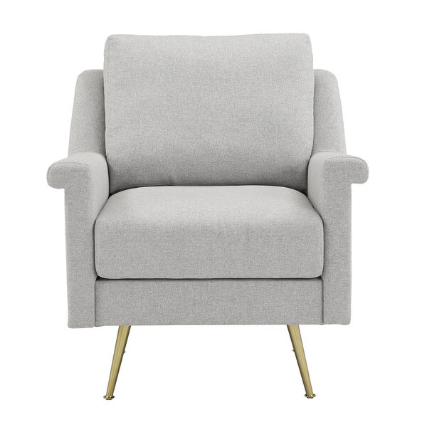 Nessa Gray Arm Chair with Gold Metal Led, image 2